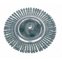 Brosse rotative &agrave; fils nou&eacute;s, pour passe de fond, Dia. 4-7/8", Fils 0,02", Arbre 5/8"-11, Acier Les Fournitures Industrielles Méga