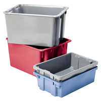 Contenants Stack-N-Nest Polylewton, 15,1" x 30,1" x 24", Bleu Les Fournitures Industrielles Méga
