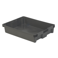 Contenants Stack-N-Nest Polylewton, 6,1" x 29,6" x 22,4", Gris Les Fournitures Industrielles Méga