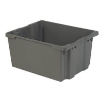 Contenants Stack-N-Nest Polylewton, 15,1" x 30,1" x 24", Gris Les Fournitures Industrielles Méga