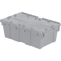 Flipak&reg; Polyethylene Plastic (PE) Distribution Containers, 19.7" x 11.8" x 7.3", Grey Les Fournitures Industrielles Méga
