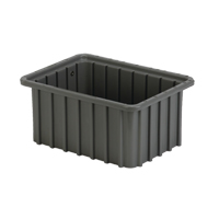 Contenant Divider Box, Poly&eacute;thyl&egrave;ne, 9,8" la x 7,3" p x 5" h, Gris Les Fournitures Industrielles Méga