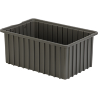 Contenants Divider Box, Poly&eacute;thyl&egrave;ne, 16,5" la x 10,9" p x 7" h, Gris Les Fournitures Industrielles Méga