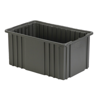 Divider Box, Polyethylene, 15.5" W x 9.9" D x 8" H, Grey Les Fournitures Industrielles Méga