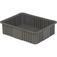 Divider Box, Polyethylene, 20.9" W x 15.9" D x 6" H, Grey Les Fournitures Industrielles Méga