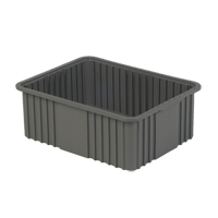 Divider Box, Polyethylene, 20.9" W x 15.9" D x 8" H, Grey Les Fournitures Industrielles Méga