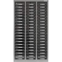 Casiers pour pi&egrave;ces KPC-300, Acier galvanis&eacute;, 60 tiroirs, 21-3/10" x 10-2/5" x 36-9/10", Gris Les Fournitures Industrielles Méga
