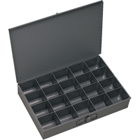 Boîtes &agrave; fond courb&eacute;, Acier, 20 compartiments, 13-3/8" la x 9-1/4" p, 2" h, Gris Les Fournitures Industrielles Méga