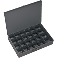 Boîtes &agrave; fond courb&eacute;, Acier, 24 compartiments, 13-3/8" la x 9-1/4" p, 2" h, Gris Les Fournitures Industrielles Méga