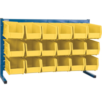 Rayonnage &agrave; persienne avec bacs, 18 bacs, 36" la x 8-1/4" p x 22" h Les Fournitures Industrielles Méga