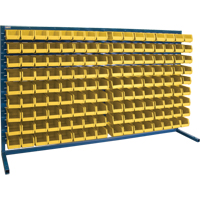 Rayonnage &agrave; persienne avec bacs, 144 bacs, 72" la x 15" p x 40" h Les Fournitures Industrielles Méga