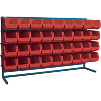 Rayonnage &agrave; persienne avec bacs, 36 bacs, 72" la x 15" p x 40" h Les Fournitures Industrielles Méga