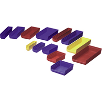 Shelf Bins, 8-3/8" W x 4" H x 11-5/8" D, Blue, 30 lbs. Capacity Les Fournitures Industrielles Méga