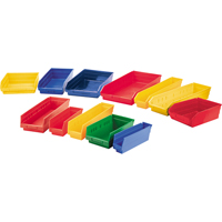 Bacs de rangement pour tablettes, 11-1/8" la x 4" H x 11-5/8" p, Jaune, Capacit&eacute; 30 lb Les Fournitures Industrielles Méga