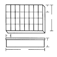 Compartment Case, Plastic, 32 Slots, 18-1/2" W x 13" D x 3" H, Grey Les Fournitures Industrielles Méga