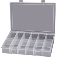 Compact Polypropylene Compartment Cases, 13-1/8" W x 9" D x 2-5/16" H, 12 Compartments Les Fournitures Industrielles Méga
