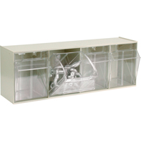 Syst&egrave;me de casiers modulaires Tip-Out, 23-5/8" la x 6-5/8" p x 8-1/8" h, 4 tiroirs Les Fournitures Industrielles Méga