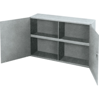 Armoires utilitaires, Acier, 2 Tablettes, 22-1/4" h x 33-3/4" la x 8-1/2" P, Gris Les Fournitures Industrielles Méga