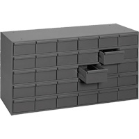 Casiers &agrave; tiroirs industriels, 30 tiroirs, 33-3/4" la x 11-5/8" p x 17-3/4" h, Gris Les Fournitures Industrielles Méga