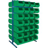 Support stationnaire deux c&ocirc;t&eacute;s pour bacs, 61" la x 56" p x 24" h, 56 bacs Les Fournitures Industrielles Méga