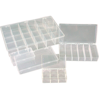 K-Resin Compartment Box, Plastic, 36 Slots, 6-9/16" W x 9-5/8" D x 1-1/2" H, Transparent Les Fournitures Industrielles Méga