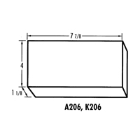 K-Resin Compartment Box, Plastic, 4" W x 8" D x 1-3/16" H, Transparent Les Fournitures Industrielles Méga