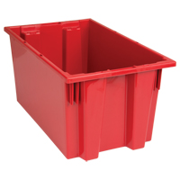 Contenants Stack & Nest, 9" x 18" x 11", Rouge Les Fournitures Industrielles Méga