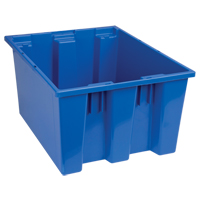 Contenants Stack & Nest, 10" x 19,5" x 15,5", Bleu Les Fournitures Industrielles Méga