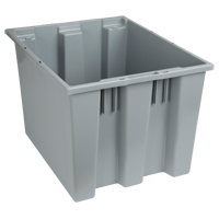 Stack & Nest Totes, 13" x 19.5" x 15.5", Grey Les Fournitures Industrielles Méga
