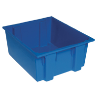 Stack & Nest Totes, 10" x 23.5" x 19.5", Blue Les Fournitures Industrielles Méga