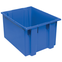 Stack & Nest Totes, 13" x 23.5" x 19.5", Blue Les Fournitures Industrielles Méga