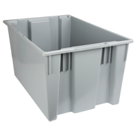 Contenants Stack & Nest, 15" x 29,5" x 19,5", Gris Les Fournitures Industrielles Méga
