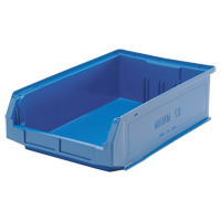 Contenants g&eacute;ants empilables, 12,375" la x 19,75" p x 5,875" h, Bleu Les Fournitures Industrielles Méga