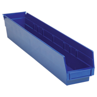 Shelf Bins, 4-1/8" W x 4" H x 23-5/8" D, Blue, 50 lbs. Capacity Les Fournitures Industrielles Méga
