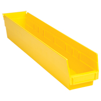 Shelf Bins, 4-1/8" W x 4" H x 23-5/8" D, Yellow, 50 lbs. Capacity Les Fournitures Industrielles Méga