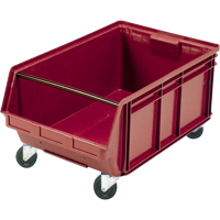 Bac g&eacute;ant empilable et mobile, 11-7/8" ha x 18-3/8" la x 29" p, Capacit&eacute; de 150 lb, Rouge Les Fournitures Industrielles Méga