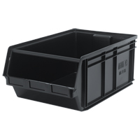 Bac MAGNUM en mat&eacute;riau recycl&eacute;, 11-7/8" ha x 18-3/8" la x 29" p, Capacit&eacute; de 150 lb, Noir Les Fournitures Industrielles Méga