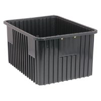 Bacs divisibles conducteurs, Polypropyl&egrave;ne, 17-1/2" la x 22-1/2" p x 8" h, Noir Les Fournitures Industrielles Méga