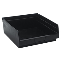 Bac pour &eacute;tag&egrave;re &eacute;conomique, 11-1/8" la, 4" h x 11-5/8" p, Noir Les Fournitures Industrielles Méga