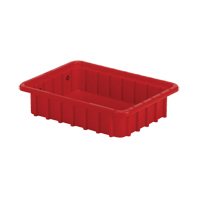 Contenants Divider Box, Poly&eacute;thyl&egrave;ne, 10,8" la x 8,3" p x 2,5" h, Rouge Les Fournitures Industrielles Méga