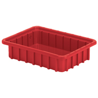 Contenants Divider Box, Poly&eacute;thyl&egrave;ne, 22,4" la x 17,4" p x 5" h, Rouge Les Fournitures Industrielles Méga