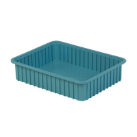 Contenants Divider Box, Poly&eacute;thyl&egrave;ne, 22,4" la x 17,4" p x 5" h, Bleu p&acirc;le Les Fournitures Industrielles Méga