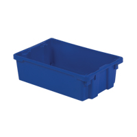 Contenants Stack-N-Nest Polylewton, 6,2" x 20,1" x 13", Bleu Les Fournitures Industrielles Méga