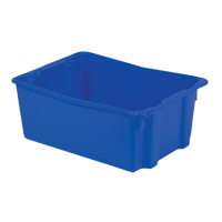 Contenants Stack-N-Nest Polylewton, 10,5" x 26,1" x 18,7", Bleu Les Fournitures Industrielles Méga