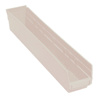 Economy Shelf Bin, 4-1/8" W x 4" H x 23-5/8" D, Ivory Les Fournitures Industrielles Méga