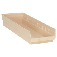 Bac pour &eacute;tag&egrave;re &eacute;conomique, 8-3/8" la x 4" H x 23-5/8" p, Ivoire, Capacit&eacute; 60 lb Les Fournitures Industrielles Méga