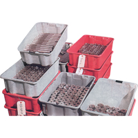 Contenants Stack-N-Nest de Plexton, 20,1" la x 42,5" p x 14,1" h, Gris Les Fournitures Industrielles Méga