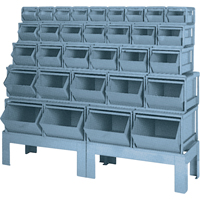 Combinaisons de bacs &agrave; assembler, Cap. 1000 lb, 68" la x 19-1/2" p x 55 1/4" h, Bleu Les Fournitures Industrielles Méga