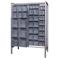 Free-Standing Tip-Out Bins Slider System, 51-1/4" W x 26" D x 77" H, 101 Drawers Les Fournitures Industrielles Méga