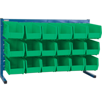 Rayonnage &agrave; persienne avec bacs, 18 bacs, 36" la x 8-1/4" p x 22" h Les Fournitures Industrielles Méga